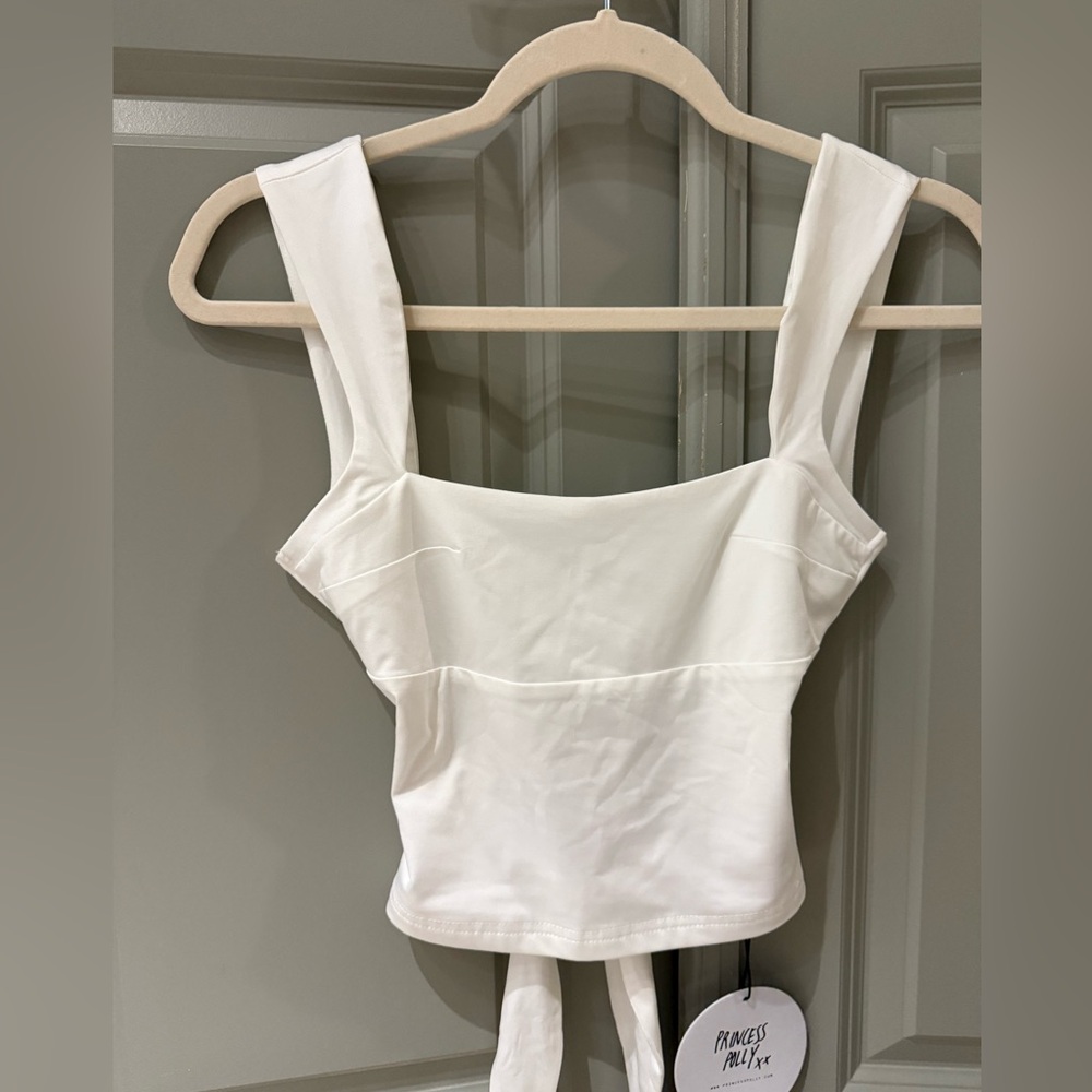 NWT White Sleeveless Top Princess Polly